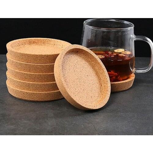 10 Pcs Soft Coasters Wooden Cup Pods Coffee Drink Teacup Mat Table Decoration for Home Kitchen Cafe