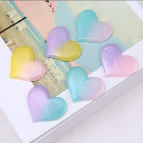 10pcsContrast Color Glitter Love Resinpatch Drop Earrings for Women Hairpin Hair Accessories Resin Ethnic Heart Hot Sale Sweet