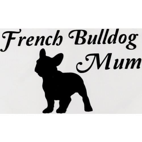 17CM*10CM French Bulldog Animal Car Sticker Decal Black/Silver Vinyl