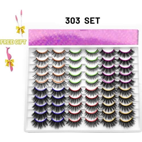 20 Pairs Faux 3D Mink Lashes Natural Long False Eyelashes Volume Fake Lashes Makeup Extension Eyelashes maquiagem