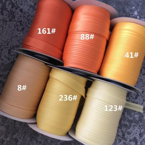 25yards/roll Polyester 5/8"(15mm) Satin Bias Tape Bias Binding Solid Color For DIY Garment Sewing And Trimming