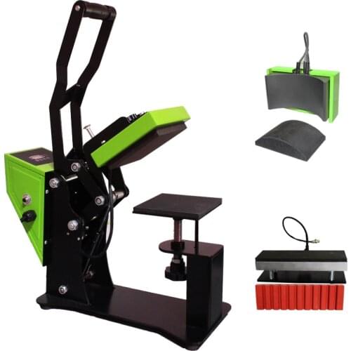 3IN1 Combo Heat Press 10in1 Pen Press Hat Cap Logo DIY T-Shirt Label Sublimation Auto Open Heat Transfer Machine
