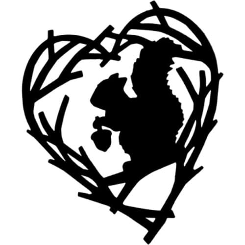 9.8cm*11.9cm Rustic Squirrel Cartoon Vinyl Stickers Decals Car-Styling