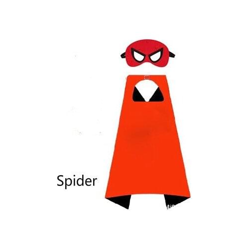 Anime red spider Cosplay Costume Super halloween costume for kids black bat Coats cloak Overcoat mask american clothing
