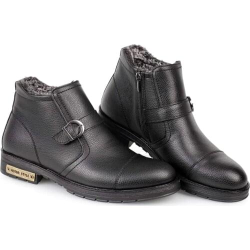 High Quality Genuine Leather Boots For Men Military Safety Boots Casual Snow Winter Sole Tactical Thick High Heels Trekking Rain