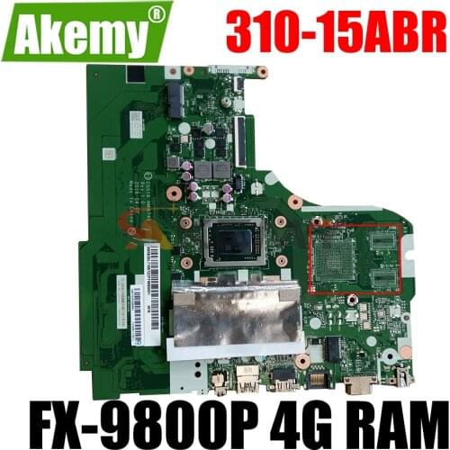 CG516 NM-A741 NMA741 For Lenovo Ideapad 310-15ABR laptop motherboard With CPU FX-9800P 4G RAM FRU 5B20L71646 DDR4 100% tested
