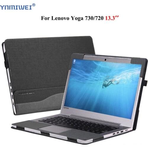 For Lenovo Yoga 730 13.3 inch Sleeve PU Leather Laptop Case For Lenovo Yoga 720-13 Detachable Magnet Protective Shell