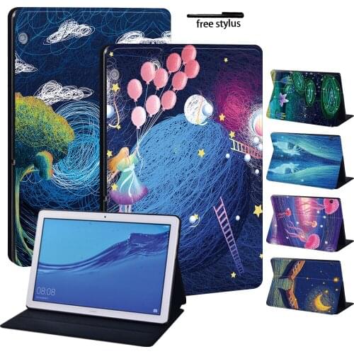For Huawei MediaPad T3 8.0 Inch/T3 10 9.6"/MediaPad T5 10 10.1"/MediaPad M5 Lite 10.1"/M5 10.8" Tablet Cover Case