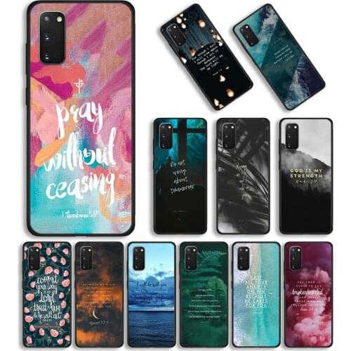 Bible verse Philippians Jesus Christ Christian Cover For Samsung Galaxy S20 FE S21 Ultra S10 S9 Plus Lite 5G S10E Silicon Case