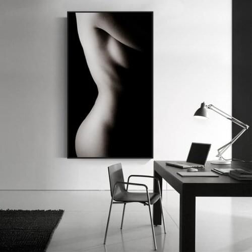 Black and White Nude Women Canvas Painting Body Art Posters and Prints Modern Home Decoration Wall Pictures Frameless Cuadros