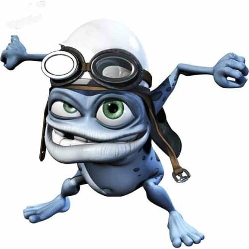 Dawasaru for Funny Crazy Frog Anime Car Stickers Vinyl JDM Bumper Trunk Truck Graphics Waterproof Cartoon Oem,13cm*12cm