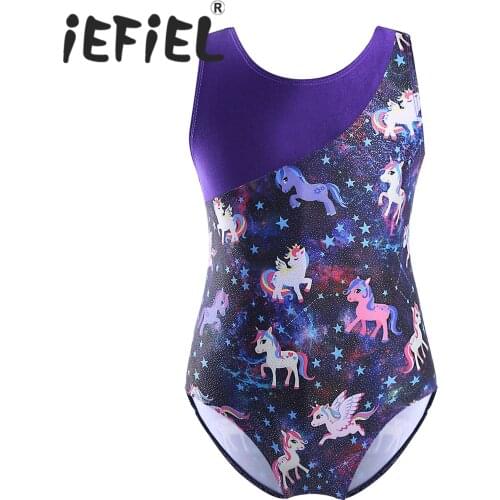Kid Girls Ballet Dance Gymnastics Workout Leotard Jumpsuit Bodysuit Children Ballet Ballerina Stage Performance Costumes Dress