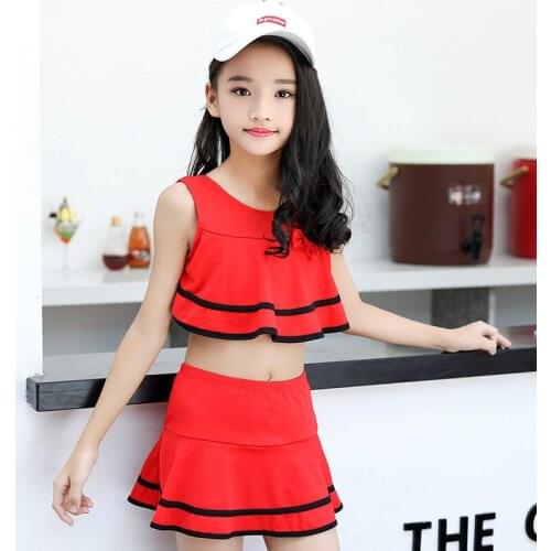 Children Swimwear big Kids Summer Two Pieces Skirt Swimsuit Girl Bikini Meisjes Beach Wear Summer Swimsuit For Girls teenager
