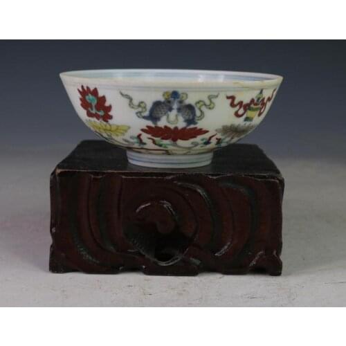 Antique MingDynaty Hand-made Porcelain bowl,color eight treasures bowl,hand-painted crafts,best Home Decorations&Collection