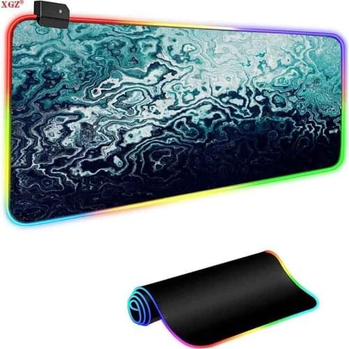 Xgz Corrugated RGB Mouse Pad Japanese Hot Anime One Piece Table Pad Precise Weaving Colorful for PC Laptop Keyboard Mouse Pad