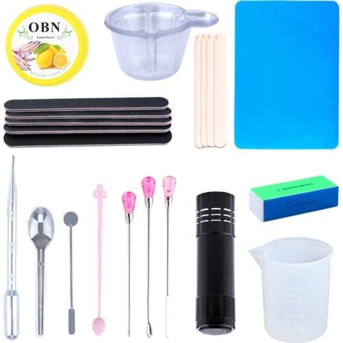 Epoxy Resin Jewelry making tools Silicone Workbenches Plastic beaker UV flashlight sticks Disposable Cup Handmade Craft Supplies