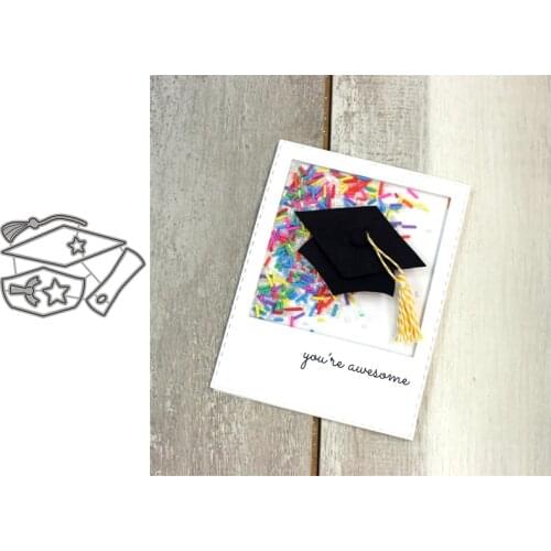 Trencher Cap Metal Cutting Dies for Scrapbooking Handmade Tools Mold Cut Stencil New DIY Card Make Mould Model Craft Decoration