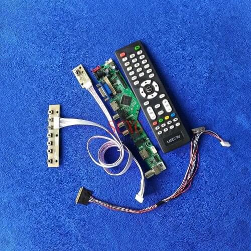 LVDS 40 Pin DIY Kit For LTN133AT27/LTN133AT28 LED/LCD Analog signal HDMI-compatible VGA USB AV 1366*768 Matrix controller board