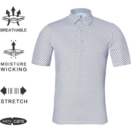 EAGEGOF man Golf polos shirt Short Sleeve Quick Dry Golf wear male Breathable Sportswear Golf clothing for training