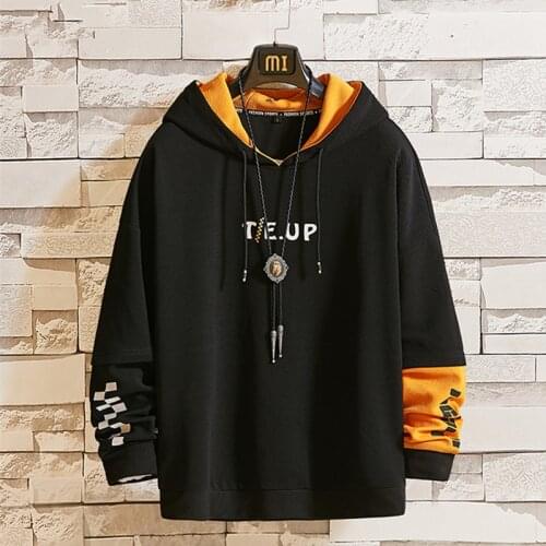 EL BARCO Letter Print Hip Hop Men Hoodies Autumn Black Streetwear Male Sweatshirt Tops White Grey Harajuku Pullover Coats Shirt