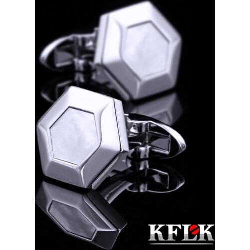 KFLK Jewelry shirt Fashion cufflinks for mens Brand Cuff links Luxury Wedding Groom Button Shell male High Quality guests