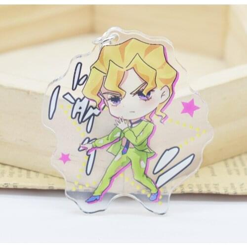[MYKPOP]JoJos Bizarre Adventure Keyring Action Figure Pendants Decoration for Keys Bags Amine Fans SC20082821
