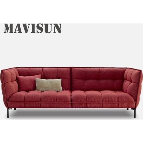 New Modern Fabric Apartment Sofa Combination Italian Imported Cotton And Linen Sofa Designer Simple Living Room Furniture Set