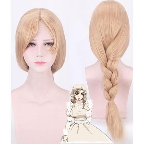 Cells at Work Hataraku Saibou Macrophages Cosplay Wig Long Blonde Braid Synthetic Fake Hair Heat Resistant Fiber anime Wigs