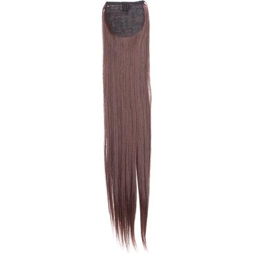 Fashion Women 5Clips Clip in Long Straight Ponytail Hairpiece Slice Synthetic Wig 24" 60cm