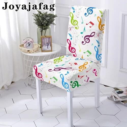 Psychedelic Music Notes Stretch Elastic Chair Cover Universal Sizes Dining Seat Covers For Kitchen Banquet Living Room Decor
