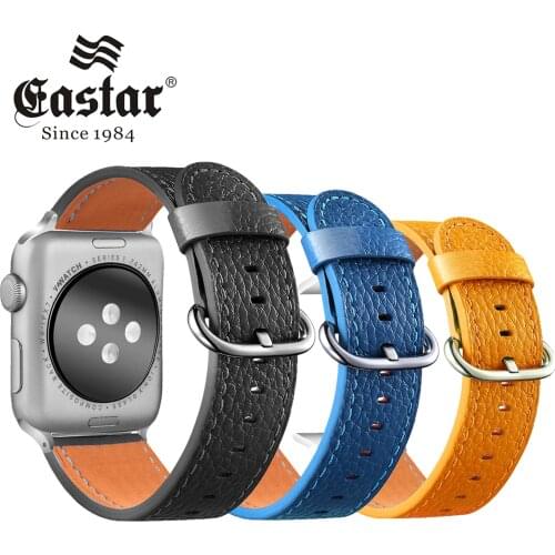 Eastar 8 Color Leather Watchband for Apple Watch Band Series 4/3/2/1 Bracelet 42 mm 38 mm Strap For iwatch 5/4 Band 40mm 44mm
