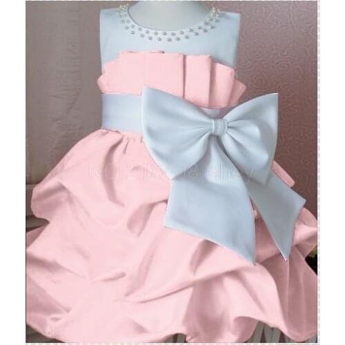 Retail 2018 children clothing for the girls baby girls dresses Big bowknot dresses