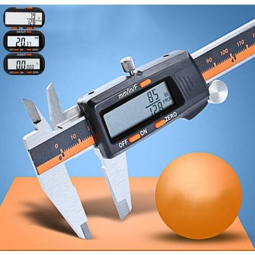 Stainless Steel Digital Display Caliper 150mm Fraction mm/Inch High Precision Stainless Steel LCD Vernier Caliper
