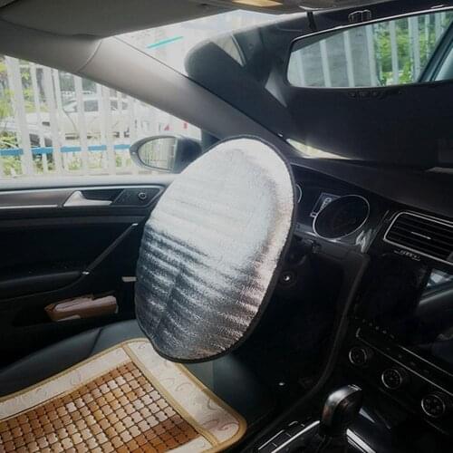 Sun Protection Visor Automotive Aluminum Foil Thicken Cover Reflective Accessories Wheel Car Sunshade Foldable Steer U2E2