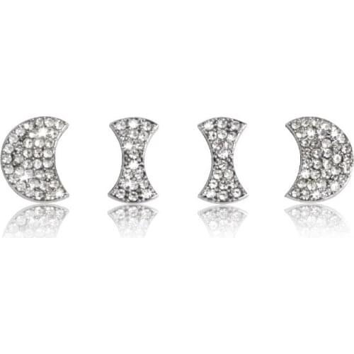 Car styling Accessories for Audi A4 A6 A3 A5 Q3 Q5 Q7 Car Steering wheel logo Zinc alloy diamond Interior decoration stickers