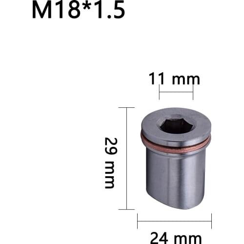 Universal O2 Oxygen Sensor Stepped Mounting Boss And Plugs Stainless Steel Adapter M18 X 1.5 Thread Nut Bung