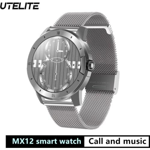 UTELITE MX12 Smart Watch Men Women 1.3inch Screen Bluetooth-compatible Call 256M Heart Rate Monitor Long Standby Watches VS MX11