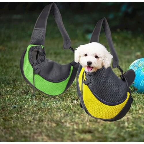 Breathable Pet Dog Carrier Outdoor Travel Handbag Pouch Mesh Single Shoulder Bag Travel Tote Shoulder Bag