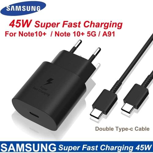 Samsung charger 45W Super Fast Charge EP-TA845 For Samsung GALAXY S20 S10 Note 10 Plus S20 Note 20 Ultra 5G A91 A80 S20+ Note10