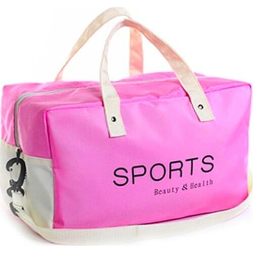 Fashion Pink Travel Bag Lovers Waterproof Duffel Bag Wet And Dry Separation Weekend Bags Double Layer Overnight Bags Women Totes