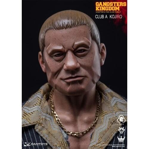 In Stock 1/6th DAMTOY DAM GK021 Gangster Kingdom Head Sculpture Model For Usual 12inch Doll Figures Accessories