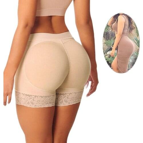 Womens Butt Lifter Padded Lace Panties Seamless Hip Enahncer Body Shaper Boyshort Underwear