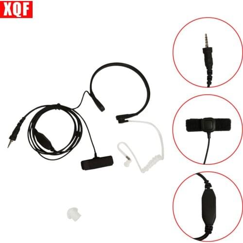 10PCS Throat Mic Microphone Covert Acoustic Tube Earpiece Headset With Finger PTT for Yaesu Vertex Radio VX-6R 7R 6E 7E 120 127