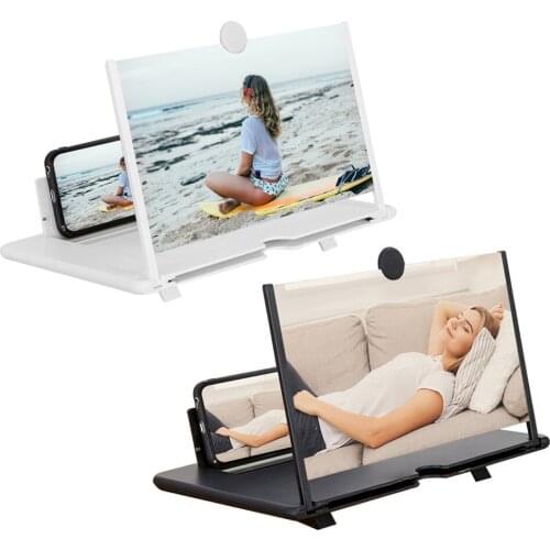 14 inch Folding Enlarged Phone Screen Magnifier Radiation Eye Protection 3D HD Video Amplifier Mobile Phone Stand Bracket Holder