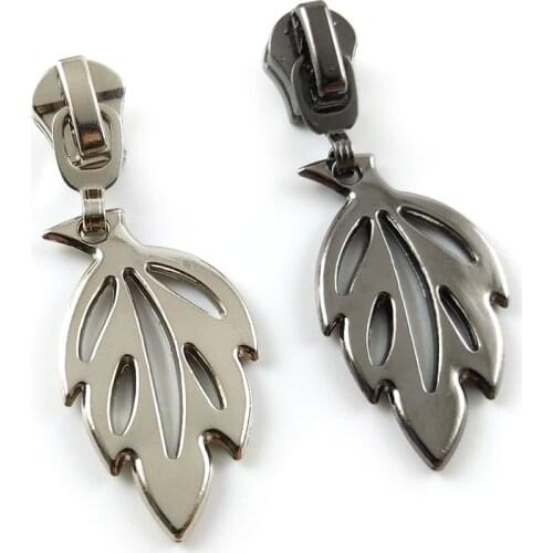 20pcs/lot, Elegant Leaf Shape No. 5# Zipper Sliders for Garment, Handbags