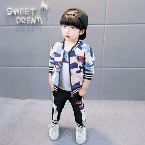 2021 New Children Clothing Autumn Casual Sports Suit Boys Clothes Jacket Pant Outfits 3pcs Set Girls Tracksuits Kids Clothes