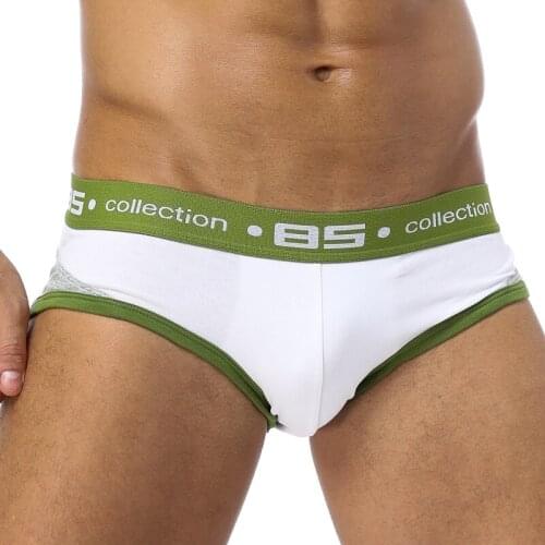 85 Brand Men Underwear Sexy Men Briefs Breathable Mens Slip Cueca Male Panties Underpants Briefs 4 colors B105