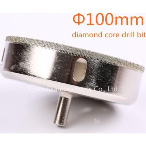 Large size 100mm electroplated diamond drill bit hole saw for glass tile ceramic hole cutting use free shipping