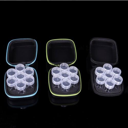 ARMYQZ 7 Bottles Diamond Painting Accessories Container Storage Bag Box Carry Case Diamond Embroidery Tools Mini Handbag