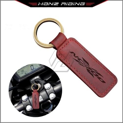 For Honda NC700X NC 700X ABS Motorcycle Cowhide Keychain Key Ring